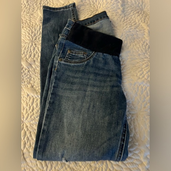 Motherhood Maternity Indigo blue distressed maternity jeans - Picture 13 of 16